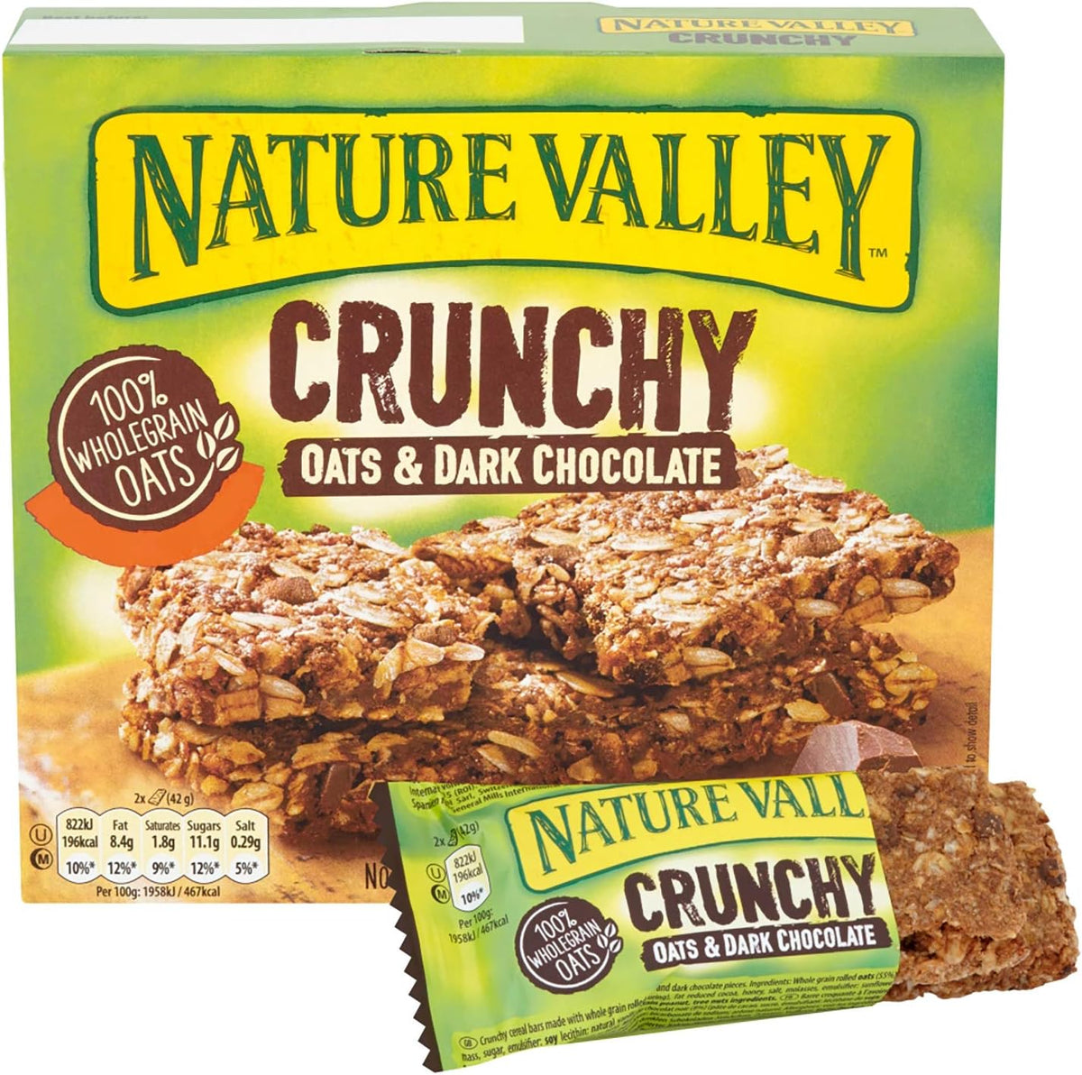 Nature Valley Crunchy Oats and Chocolate Cereal Bars, 18 x 42 g