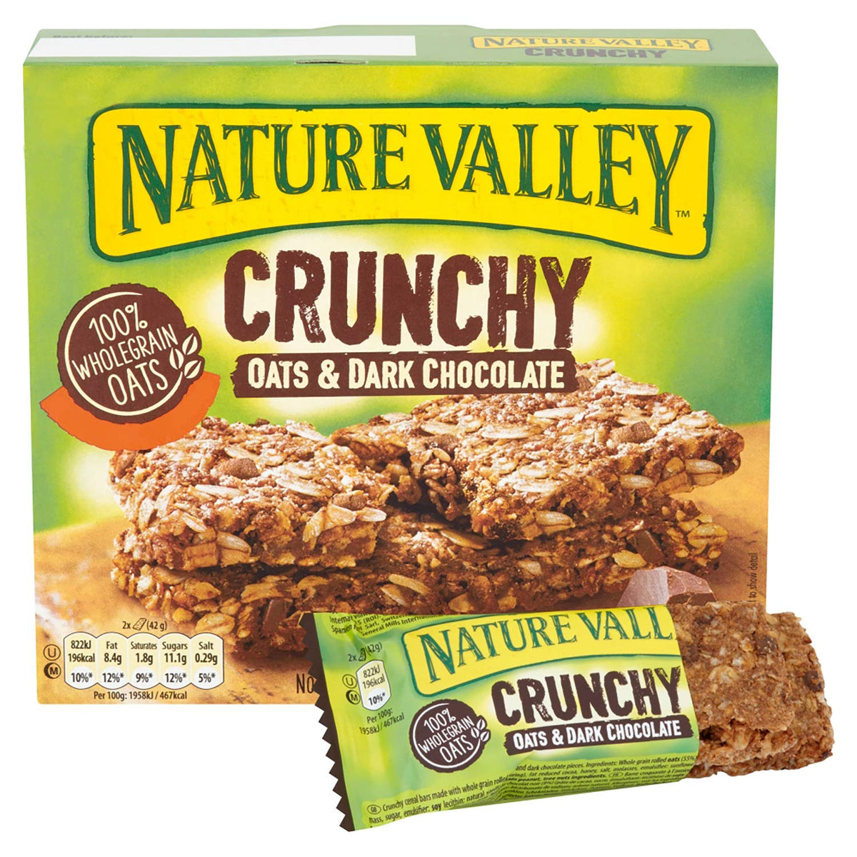 Nature Valley Crunchy Oats and Chocolate Cereal Bars, 18 x 42 g