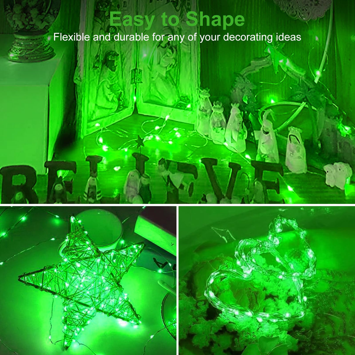 btfarm 12 Pack 3 Modes Fairy Lights Battery Operated, 2M 20LED String Light