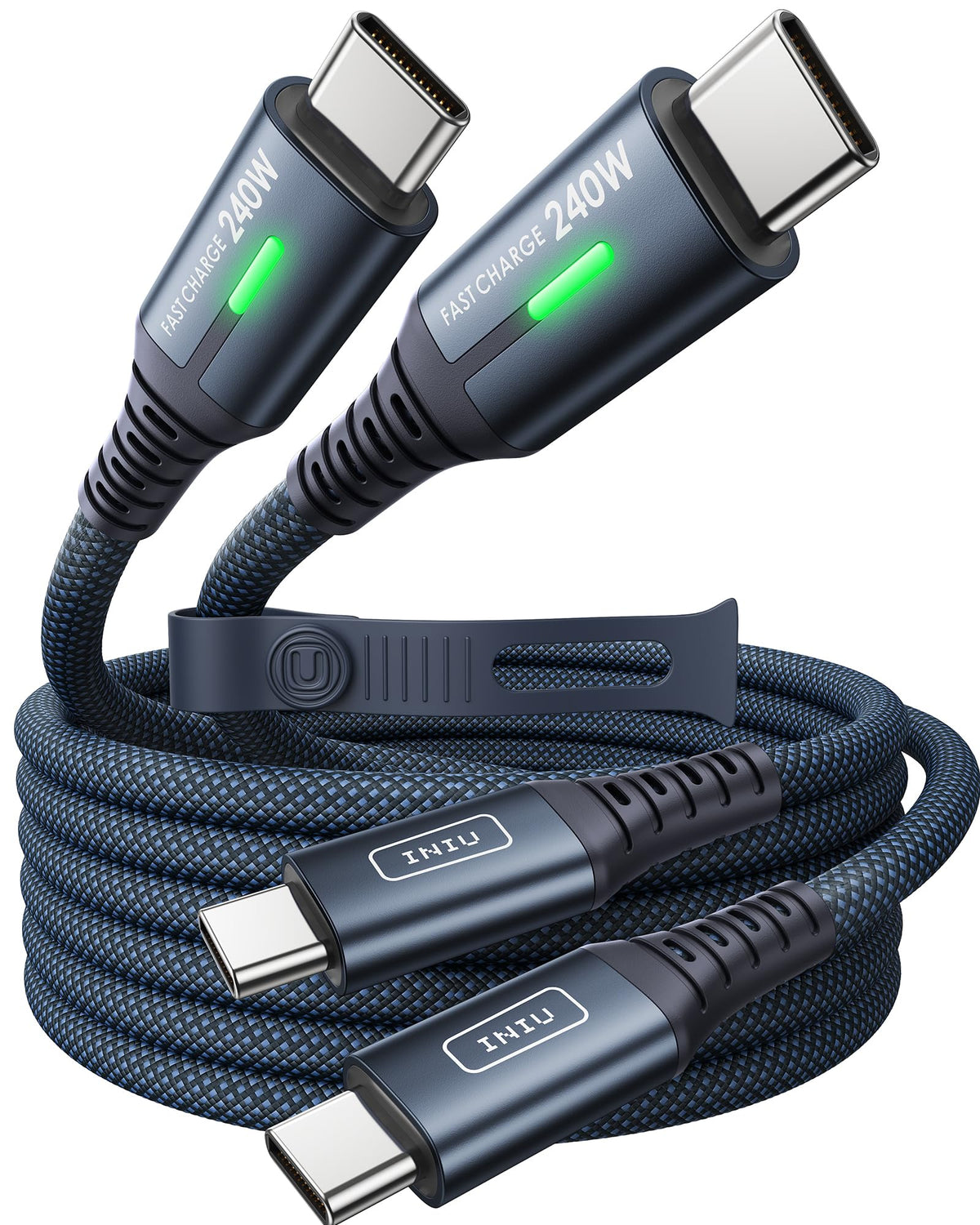 INIU 240W USB C to USB C Charger Cable, [2-Pack 2m] PD Type C Charge Cable