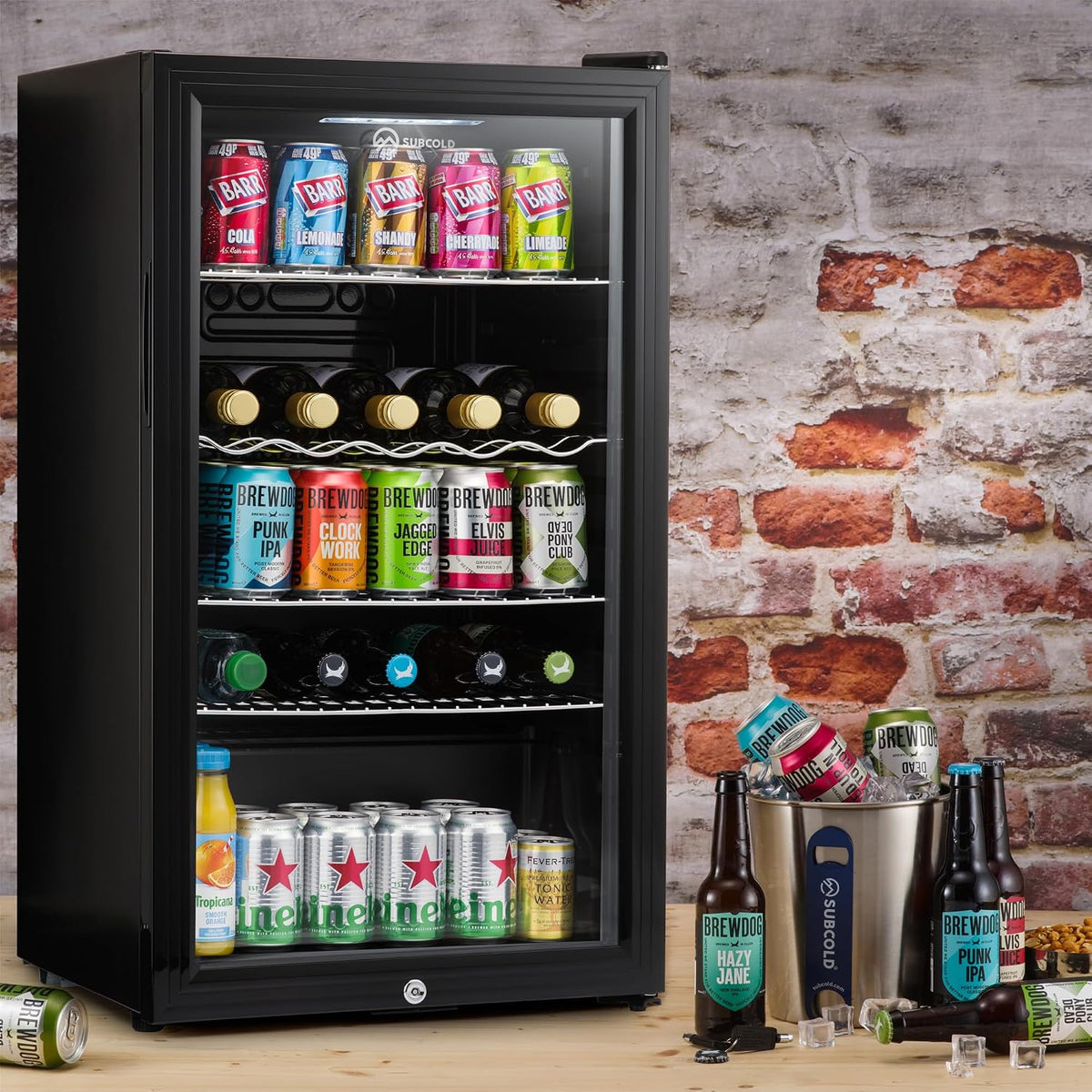Subcold Super85 LED Beer Fridge | 80 Cans + 5 Bottles | 0-18°C | Glass Door
