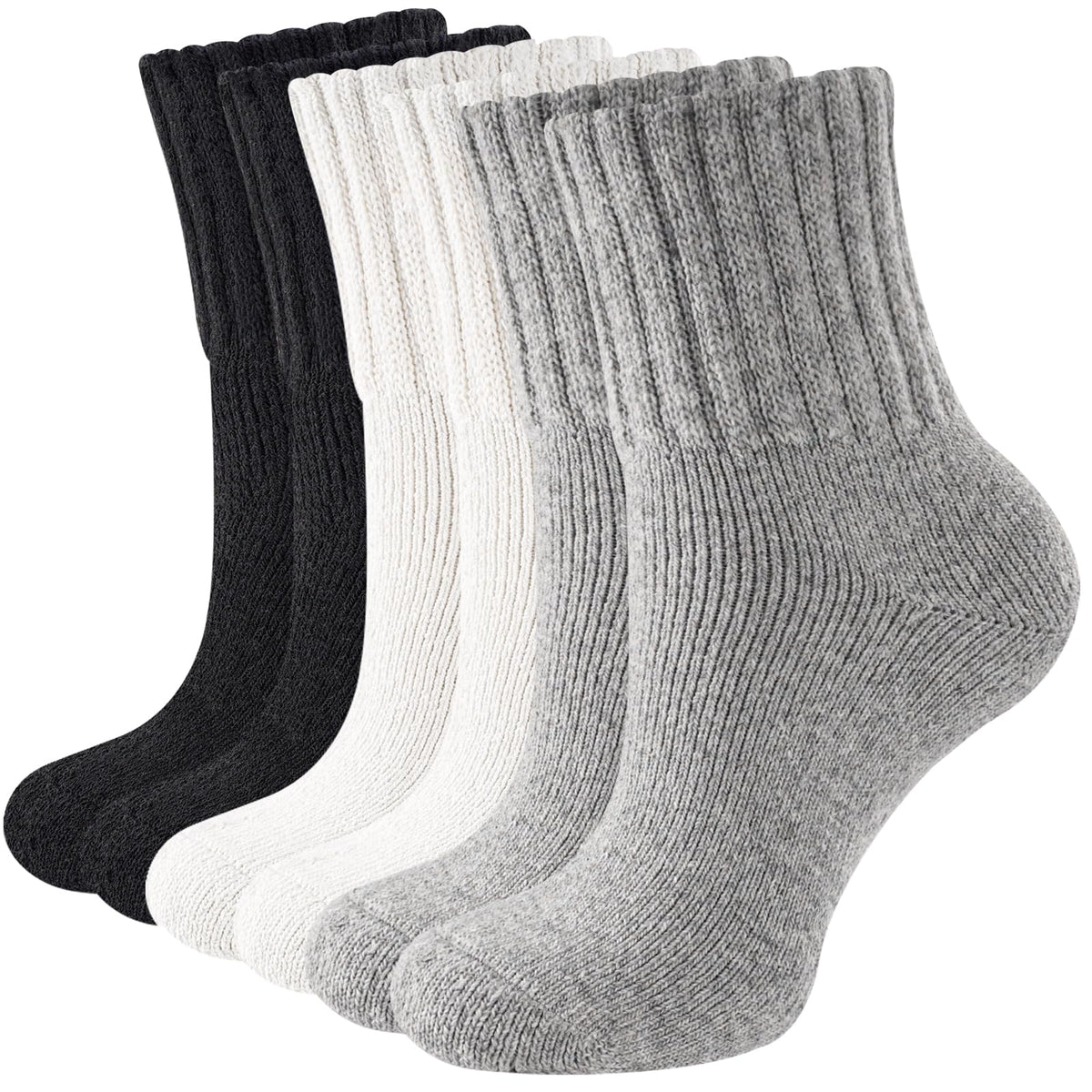 Niorasen Women's Thermal Socks, 3 Pairs Full Cushioned, Cosy Gift Winter