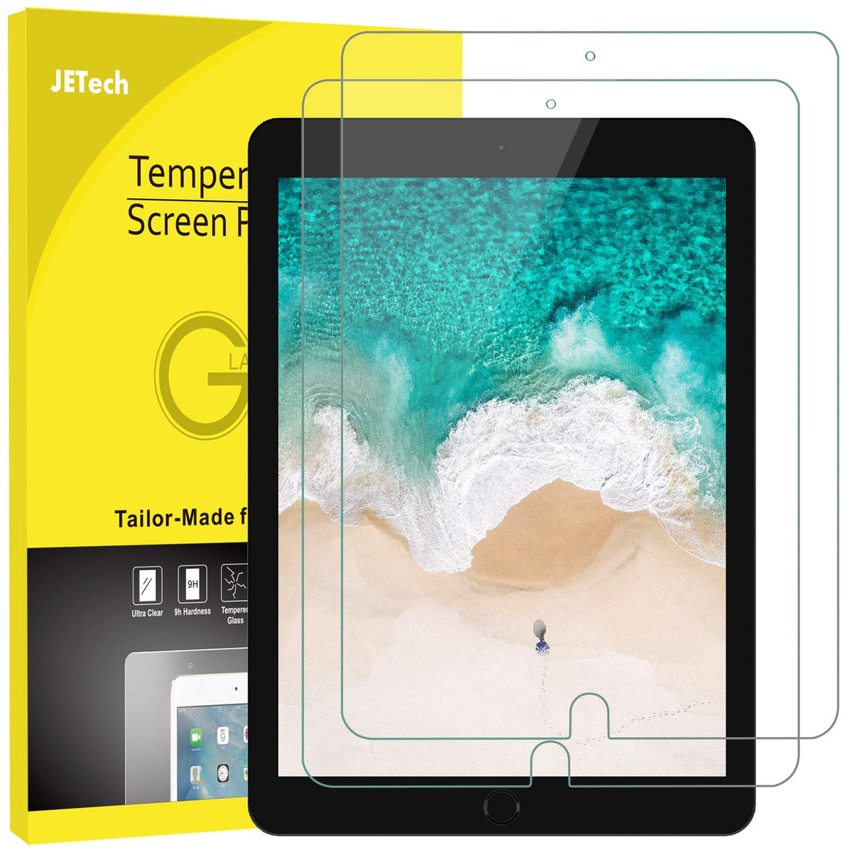 JETech Screen Protector for iPad (A16) 11th/10th Gen, 2-Pack