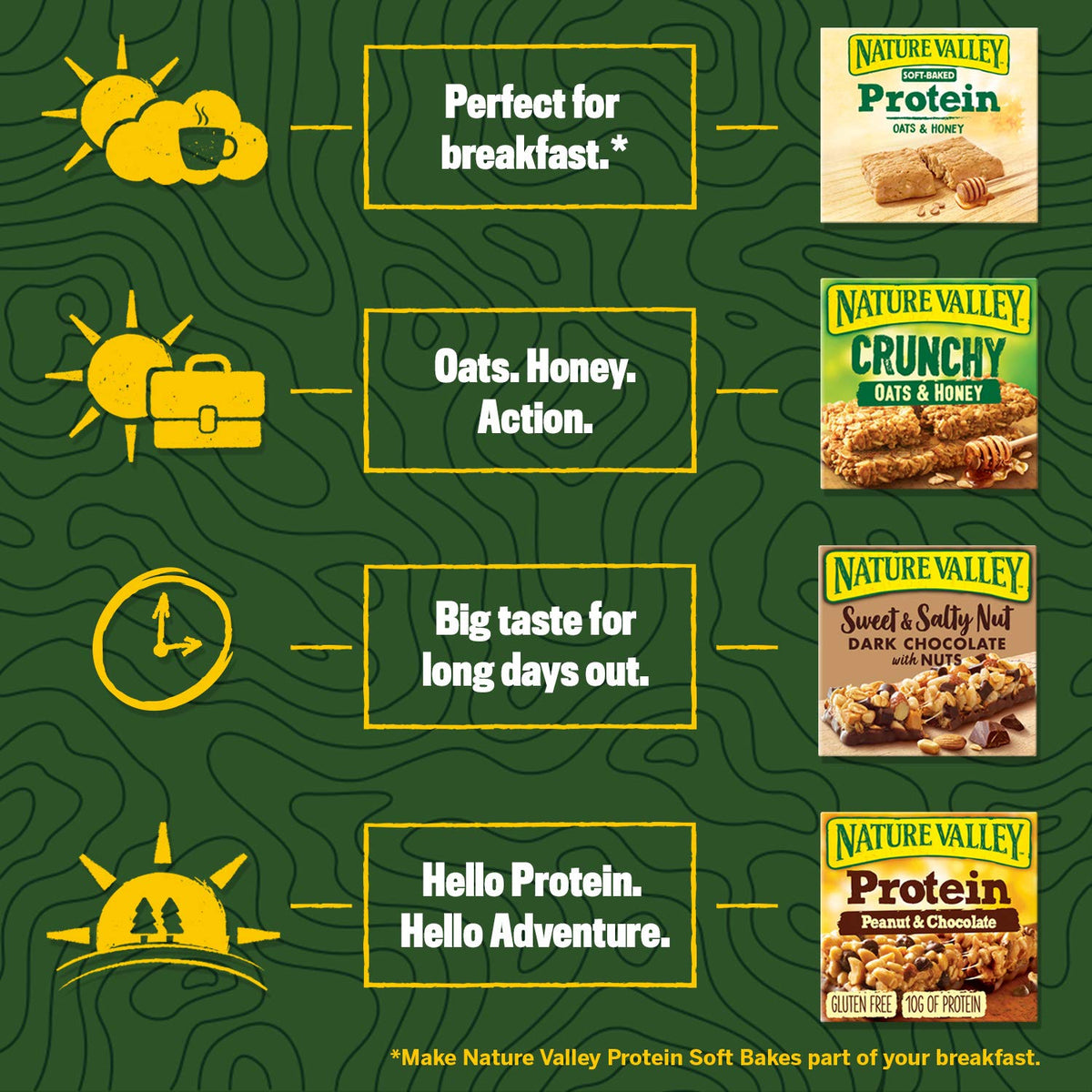 Nature Valley Crunchy Oats and Chocolate Cereal Bars, 18 x 42 g