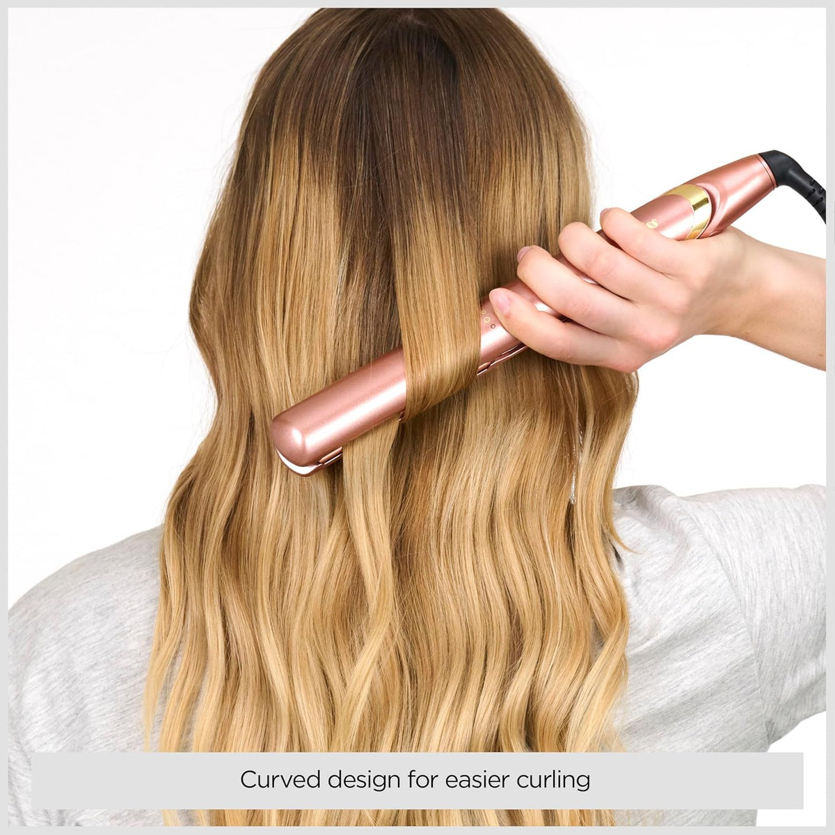 BaByliss Rose Gold Hair Straighteners - Ceramic Plates for Smooth Styling, Multi-Voltage Worldwide use, Ultra-Fast 15 Second Heat Up, 3 Heat Settings Up to 235°C, 2598U