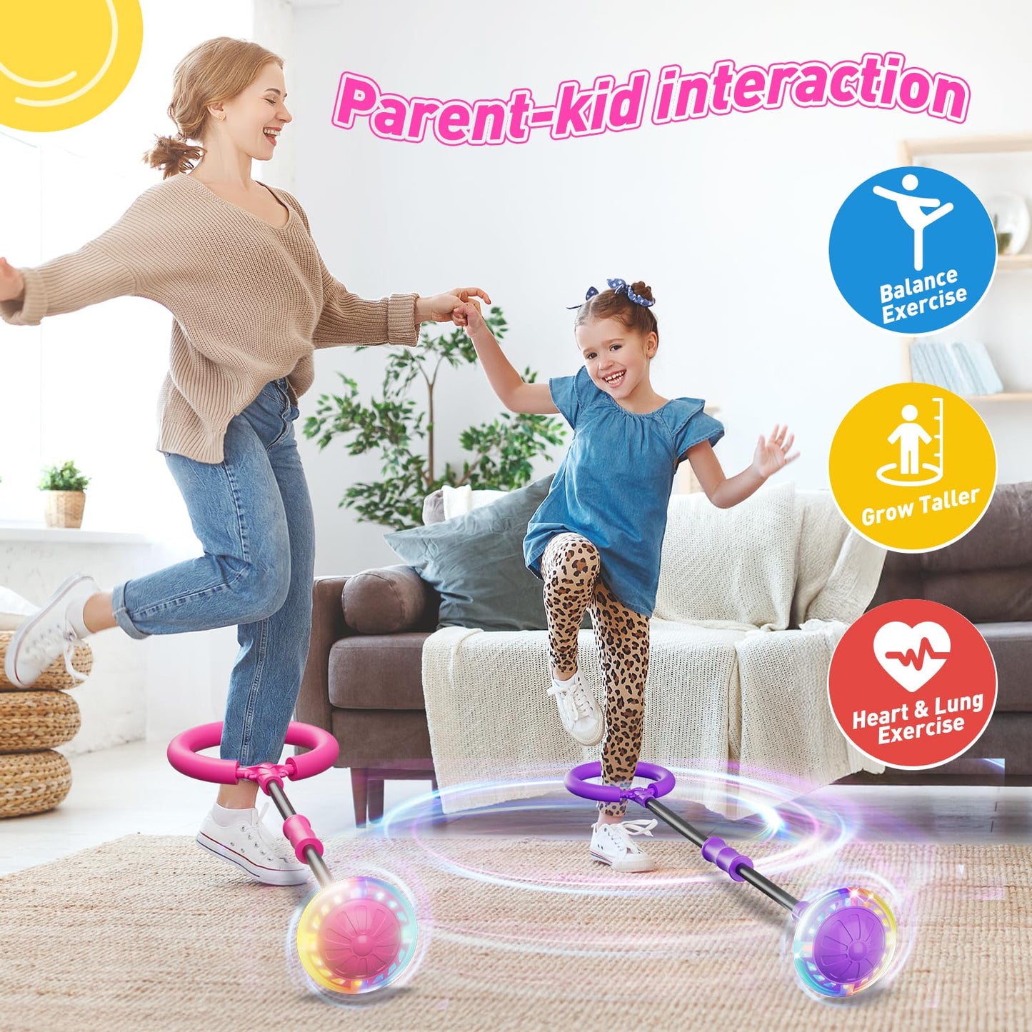 Hot Bee Ankle Skip Ball for Kids with Counter, Timer, Cal Calculator, Girl Birthday Gifts for Age 5 6 7 8 9 10+, Rechargeable Foldable Sports Toy Skip it Toy for Kids Xmas Present