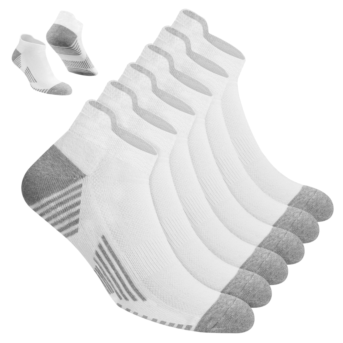 NAVYSPORT Men's Cotton Sports Socks, Pack of 6 Pairs