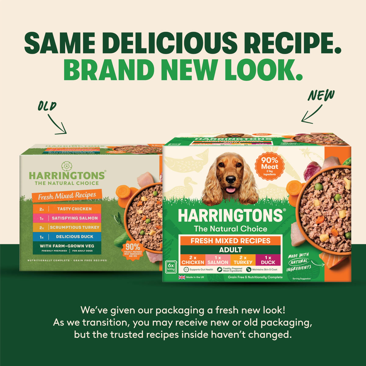 Harringtons Complete Wet Adult Dog Food Trays Meaty Pack 16x400g