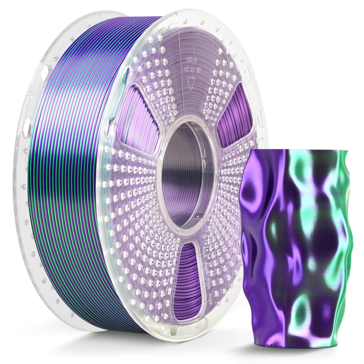 SUNLU Silk PLA+ Filament, Shiny Metallic Silk 3D Filament 1.75mm