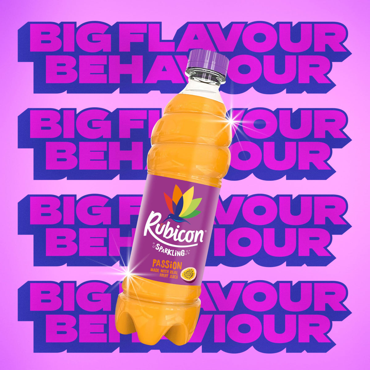 Rubicon Mango Sparkling Fruit Soft Drink, 6 Pack, 330ml Cans