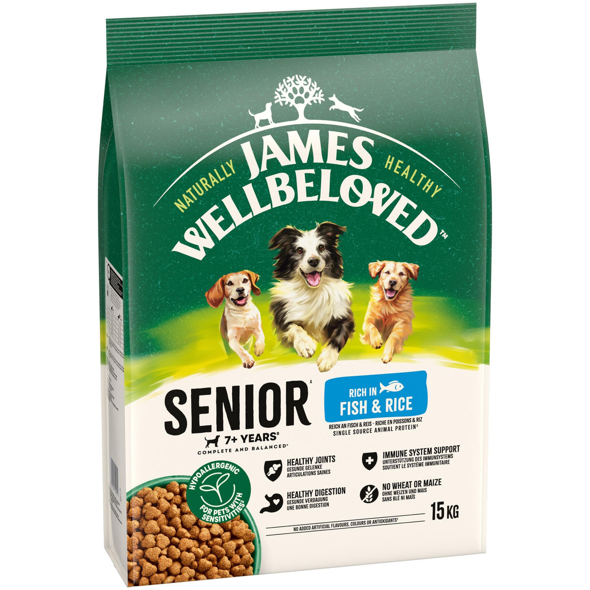 James Wellbeloved Dog Senior Hypoallergenic Dry Food Turkey and Rice 2 kg