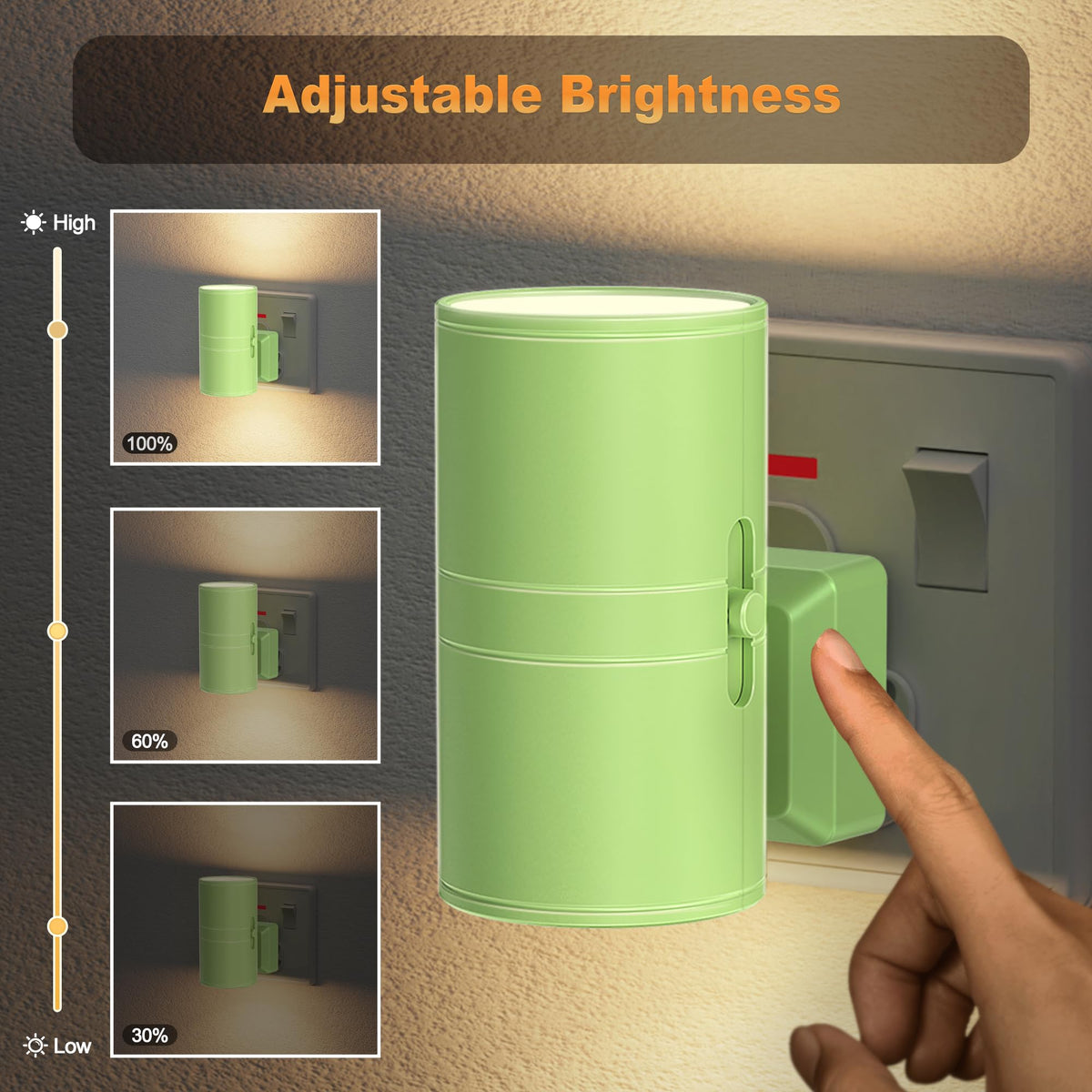 JandCase Night Light, Night Light Plug in Wall with Dusk to Dawn Sensor