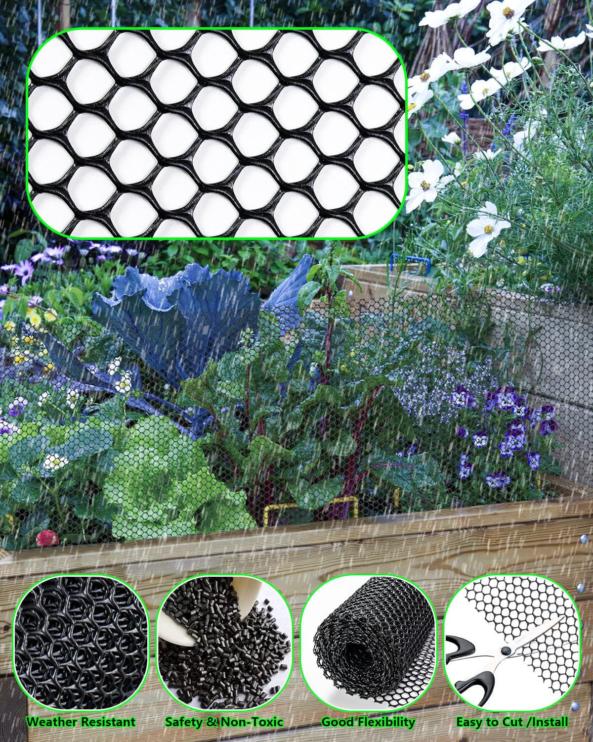 Chicken Wire,16M Wire Mesh Roll,Chicken Wire Mesh for Pet Rabbit Chicken Fencing