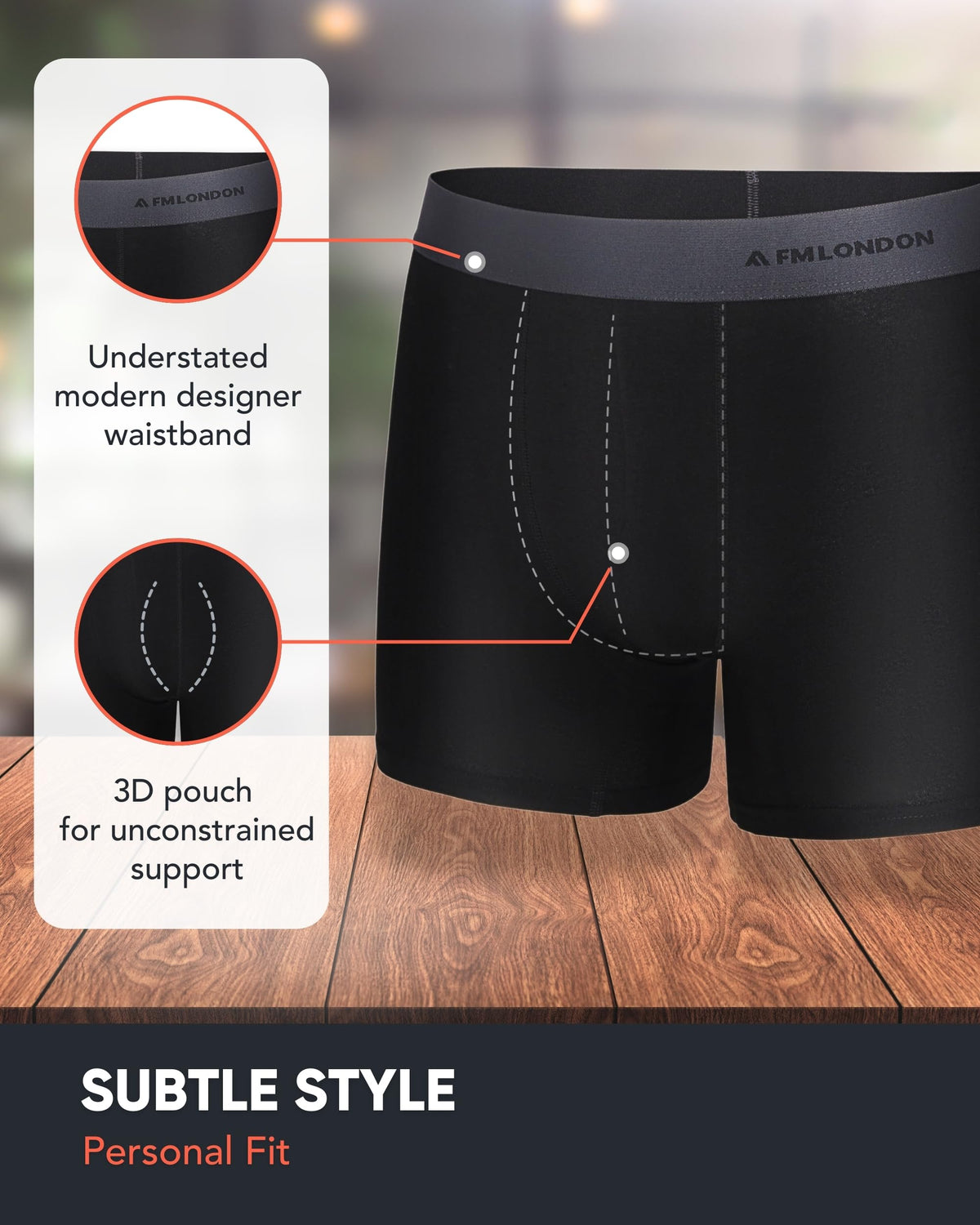 FM London 7-Pack Mens Boxers, Cotton Rich, Soft & Stretchy Mens Underwear