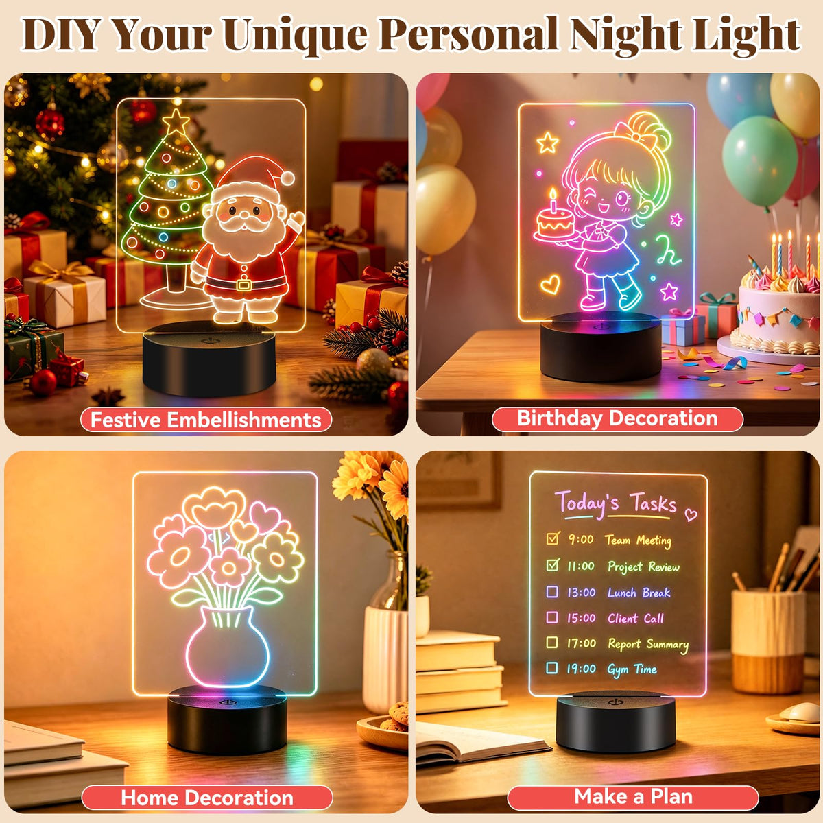 Linkax Horse Gifts for Boys, 3D Illusion Night Light for Girl Bedroom Decor