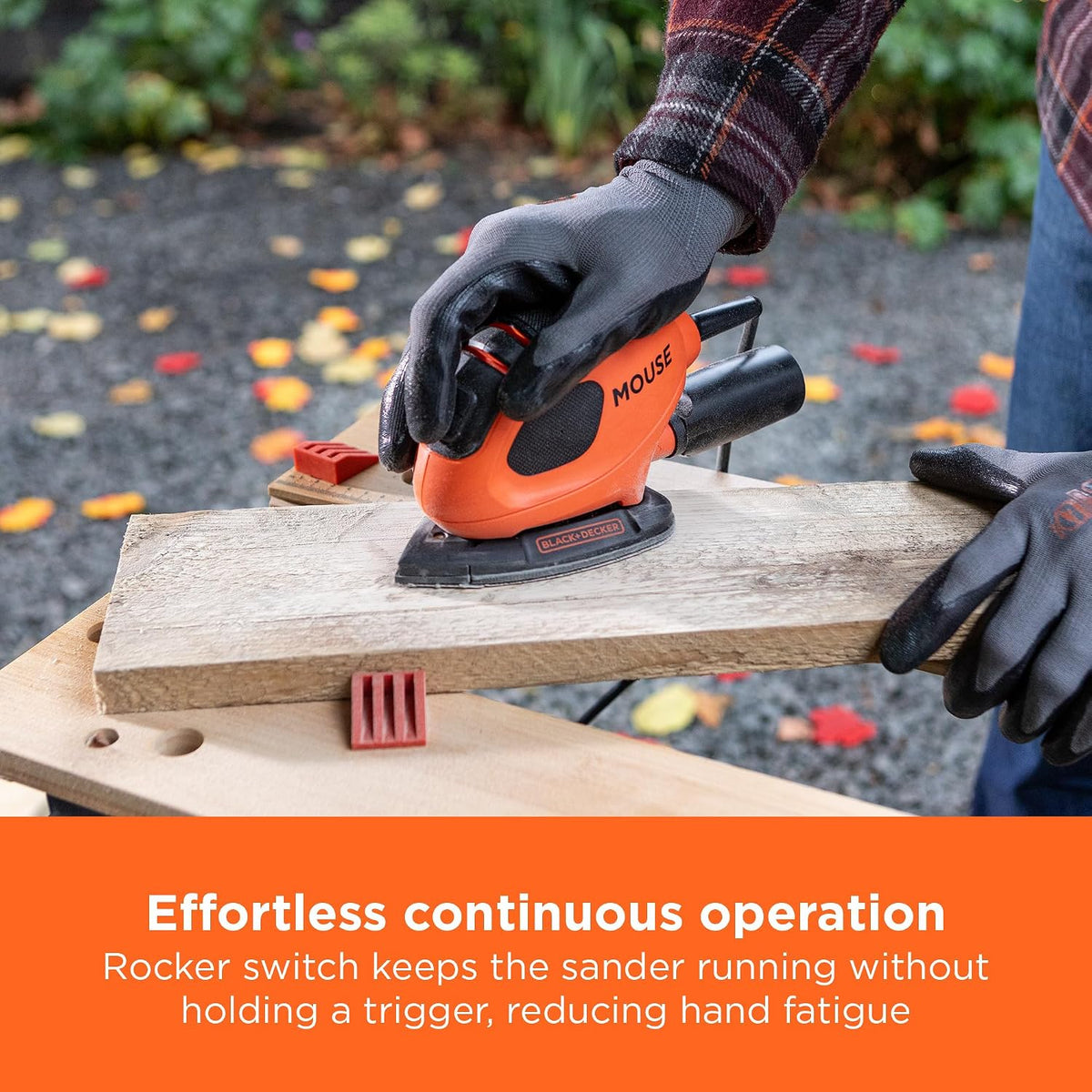 BLACK+DECKER Mouse 55W Compact Detail Sander, BEW230BC-GB
