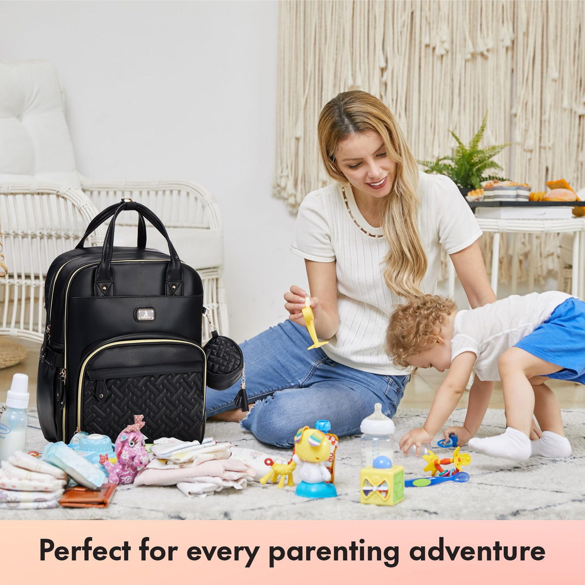 Dikaslon Baby Changing Bags Backpack, Large Baby Bag, 19 Pockets, Outdoors