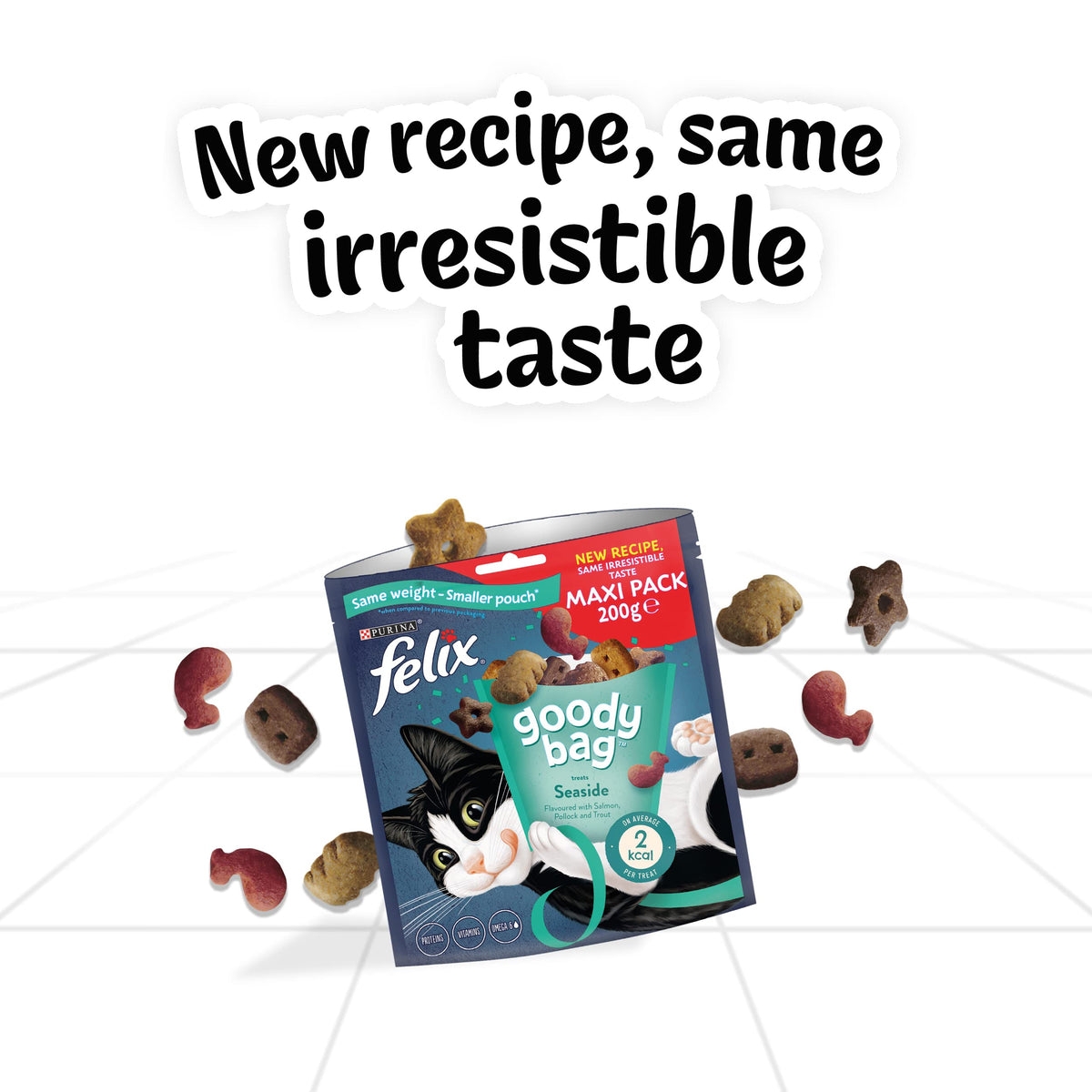 FELIX Tasty Shreds Adult Wet Cat Food Mixed Selection in Gravy Chicken, Beef, Tuna, Salmon 40 x 80g Pouches