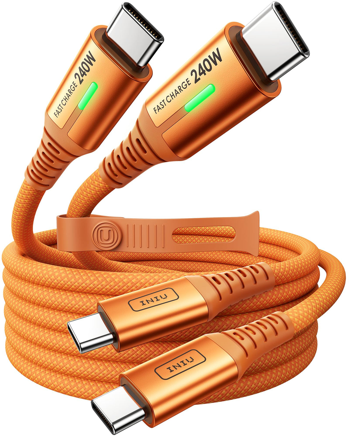 INIU 240W USB C to USB C Charger Cable, [2-Pack 2m] PD Type C Charge Cable