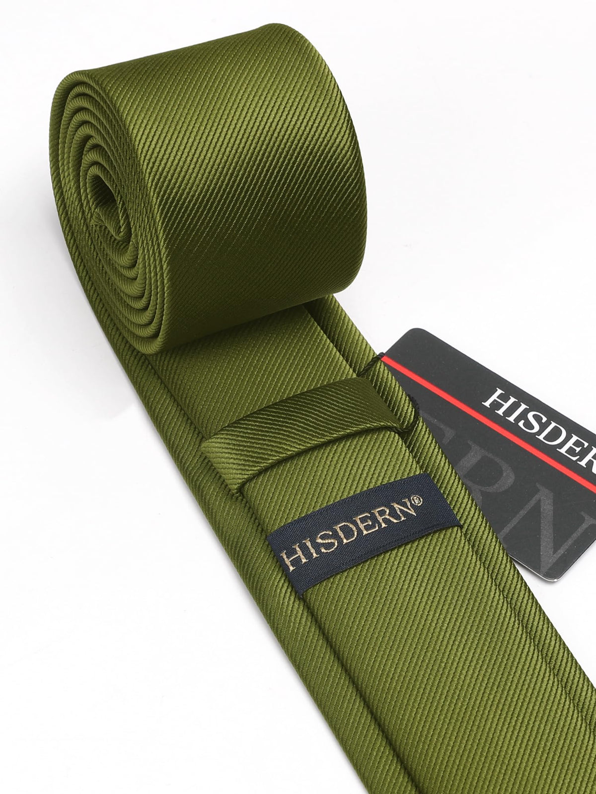 HISDERN Skinny Tie Solid Color 6cm Slim Ties for Men Wedding Classic Formal Business Necktie