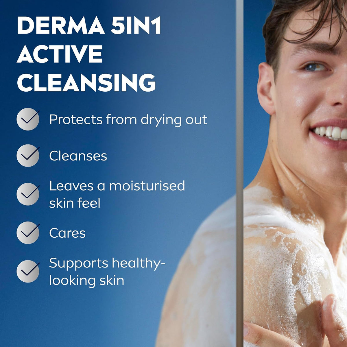 NIVEA MEN HydroCare Moisturising Shower Gel, 3-in-1, 250 ml