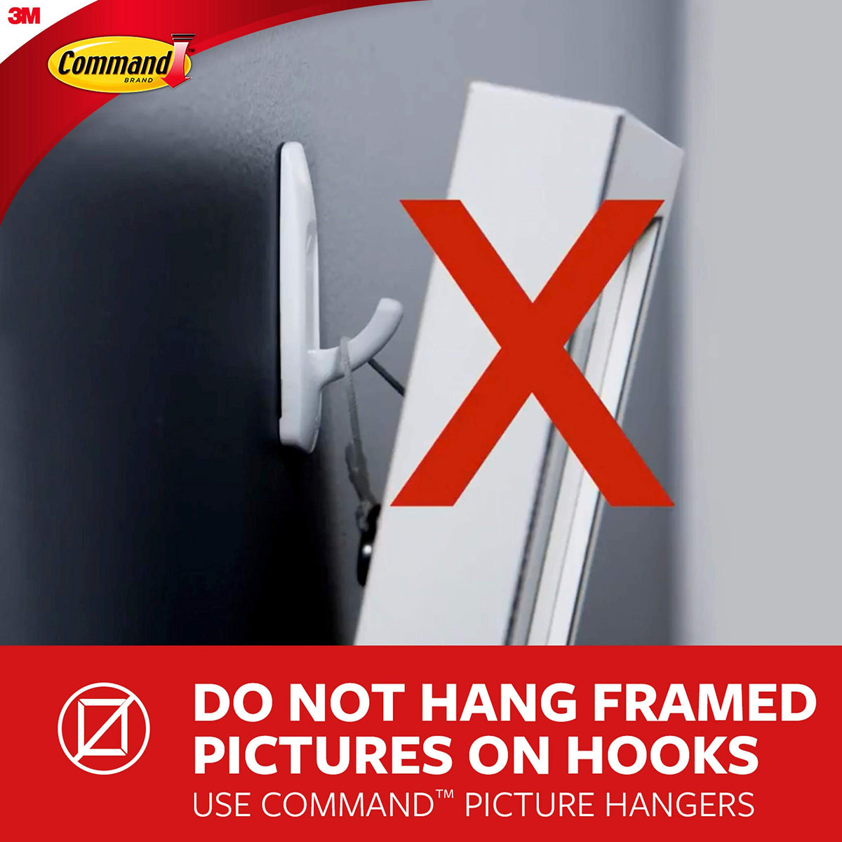 Command Broom Grippers, White, 2 Hooks and 6 Adhesive Strips