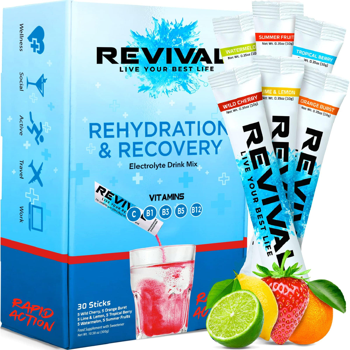 Revival Rapid Rehydration Electrolytes Powder
