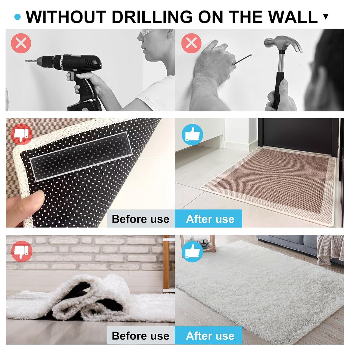 Double Sided Tape Heavy Duty,(6mx2cmx2mm,2Rolls) Strong Double Sided Mounting Nano Tape,Multipurpose Clear Adhesive Picture Hanging Strips,Removable Adhesive Sticky Tape for Poster Walls Decor Carpet