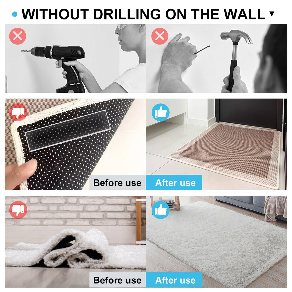 Double Sided Tape Heavy Duty,(6mx2cmx2mm,2Rolls) Strong Double Sided Mounting Nano Tape,Multipurpose Clear Adhesive Picture Hanging Strips,Removable Adhesive Sticky Tape for Poster Walls Decor Carpet
