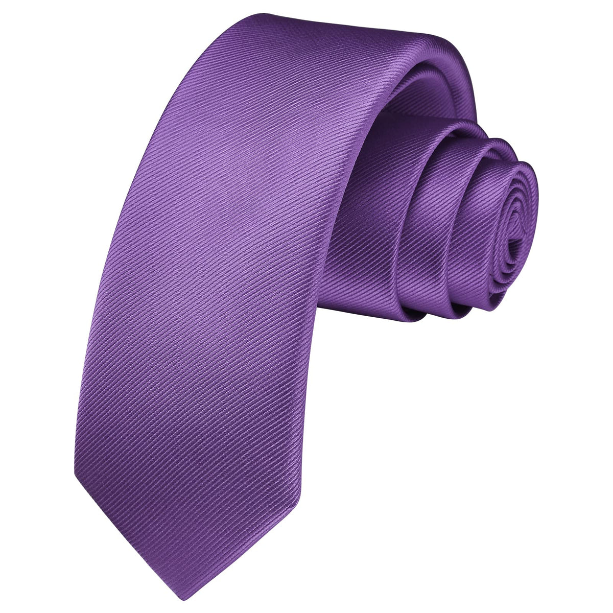 HISDERN Skinny Tie Solid Color 6cm Slim Ties for Men Wedding Classic Formal Business Necktie
