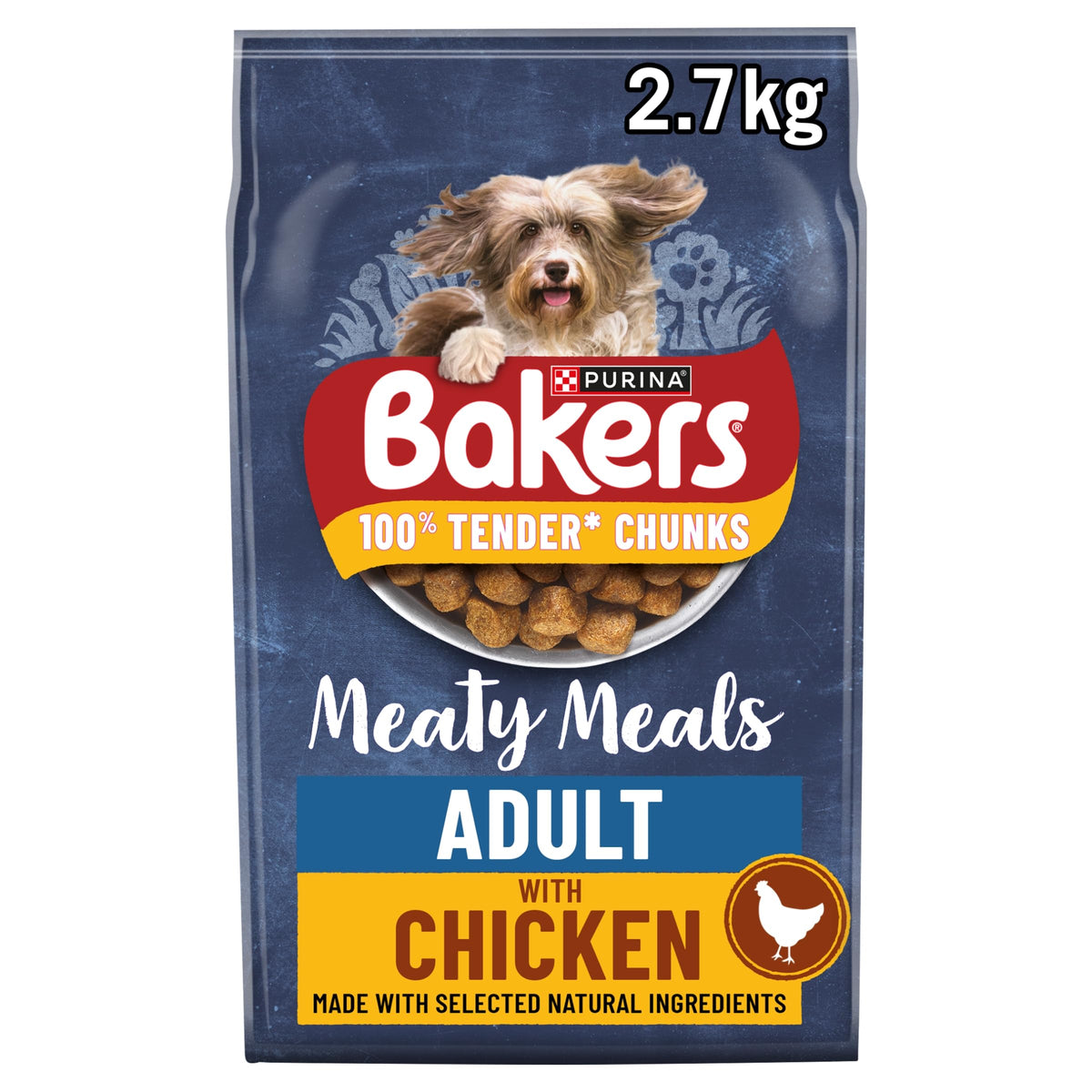 BAKERS Superfoods Small Dog Adult Dry Dog Food Chicken 1.1kg (Pack of 5)