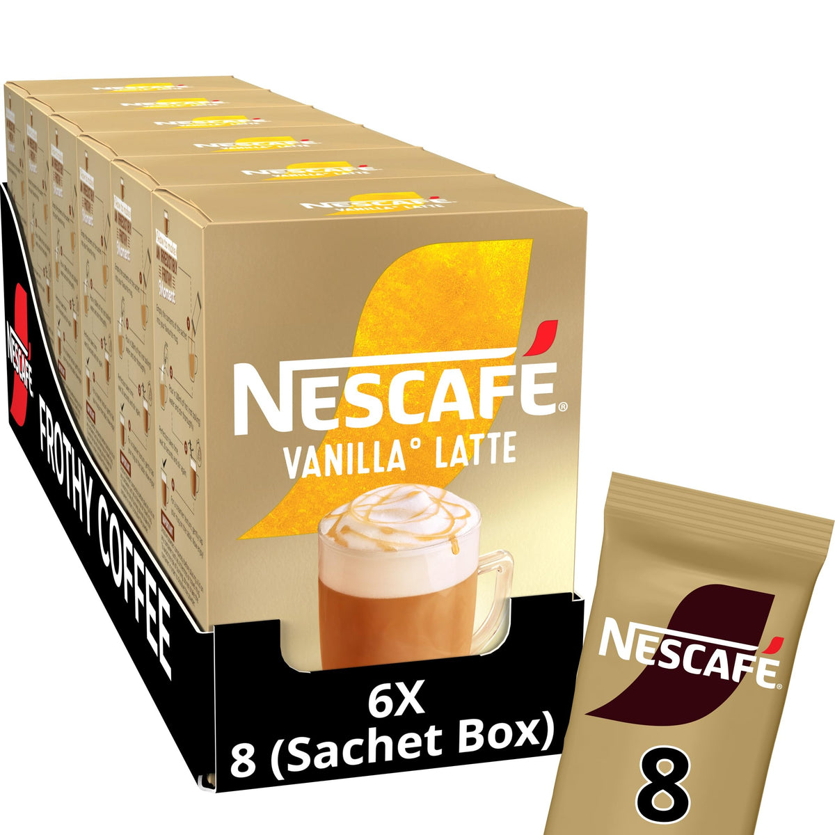 NESCAFÉ Latte Instant Coffee Sachets - 72 x 18g