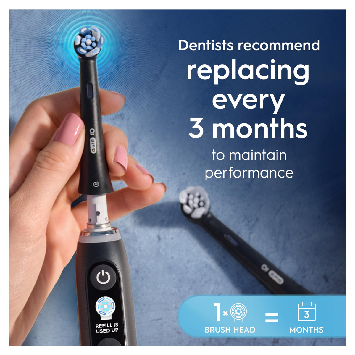 Oral-B iO Series Ultimate Clean Electric Toothbrush Heads, 8 Count, Black