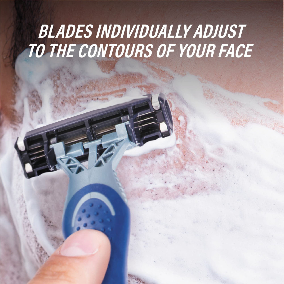Bic Flex3 Disposable Razor, Black, 3 Blades, Pivoting Head, 4 count (Men's)