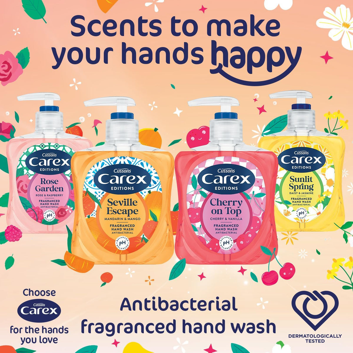 Carex Cherry On Top Antibacterial Handwash 6x250ml