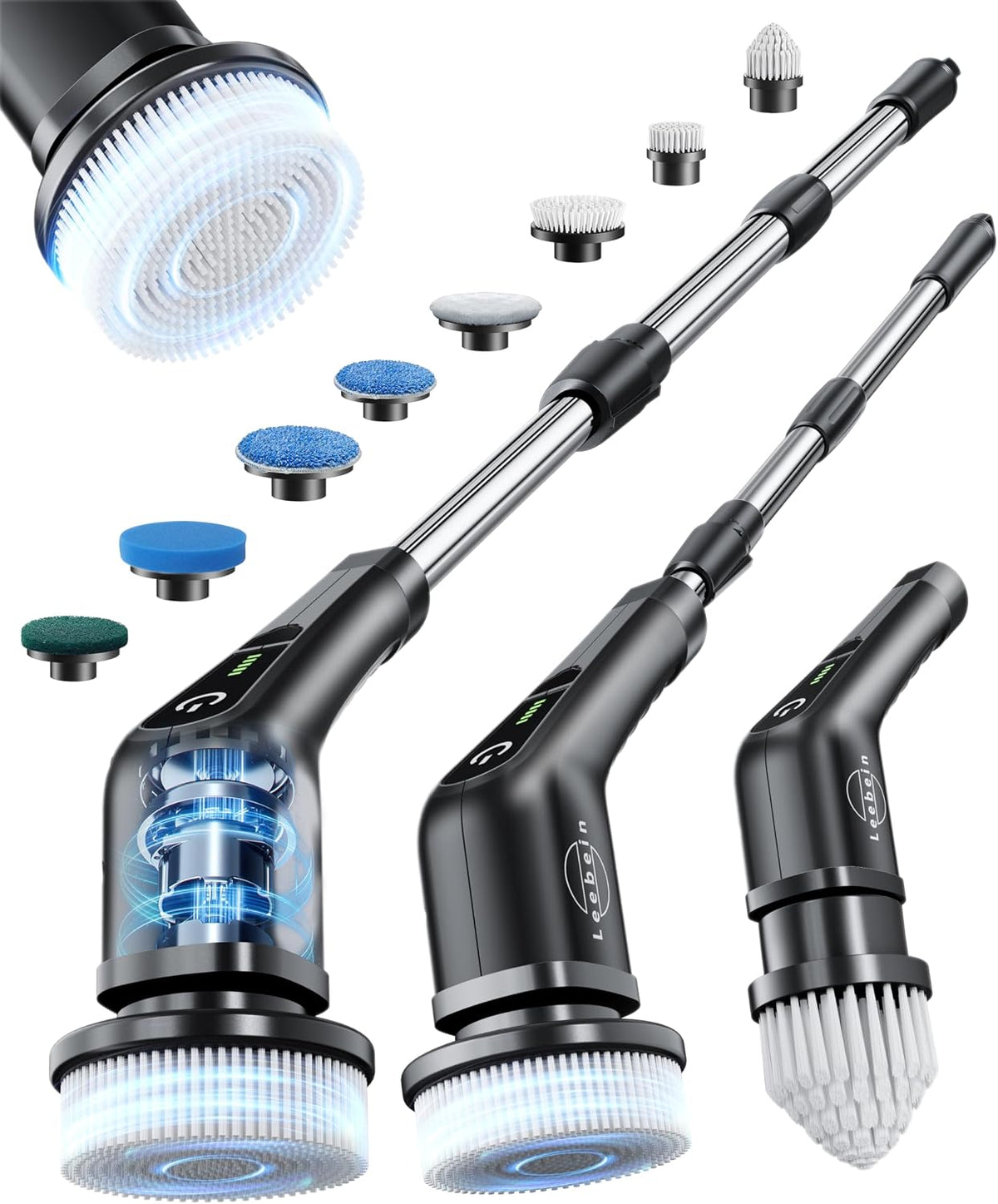 Leebein Electric Spin Scrubber, Cordless Cleaning Brush for Bathroom, Home