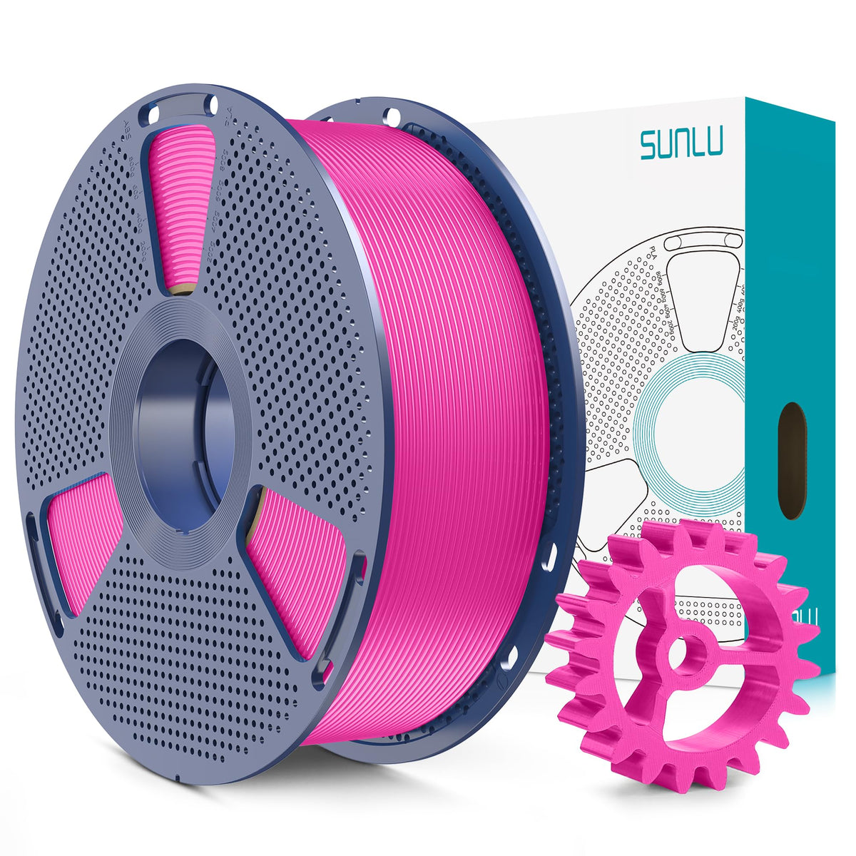 SUNLU Upgrade PLA+2.0 Filament, Next-Gen PLA+ 3D Printer Filament 1.75mm
