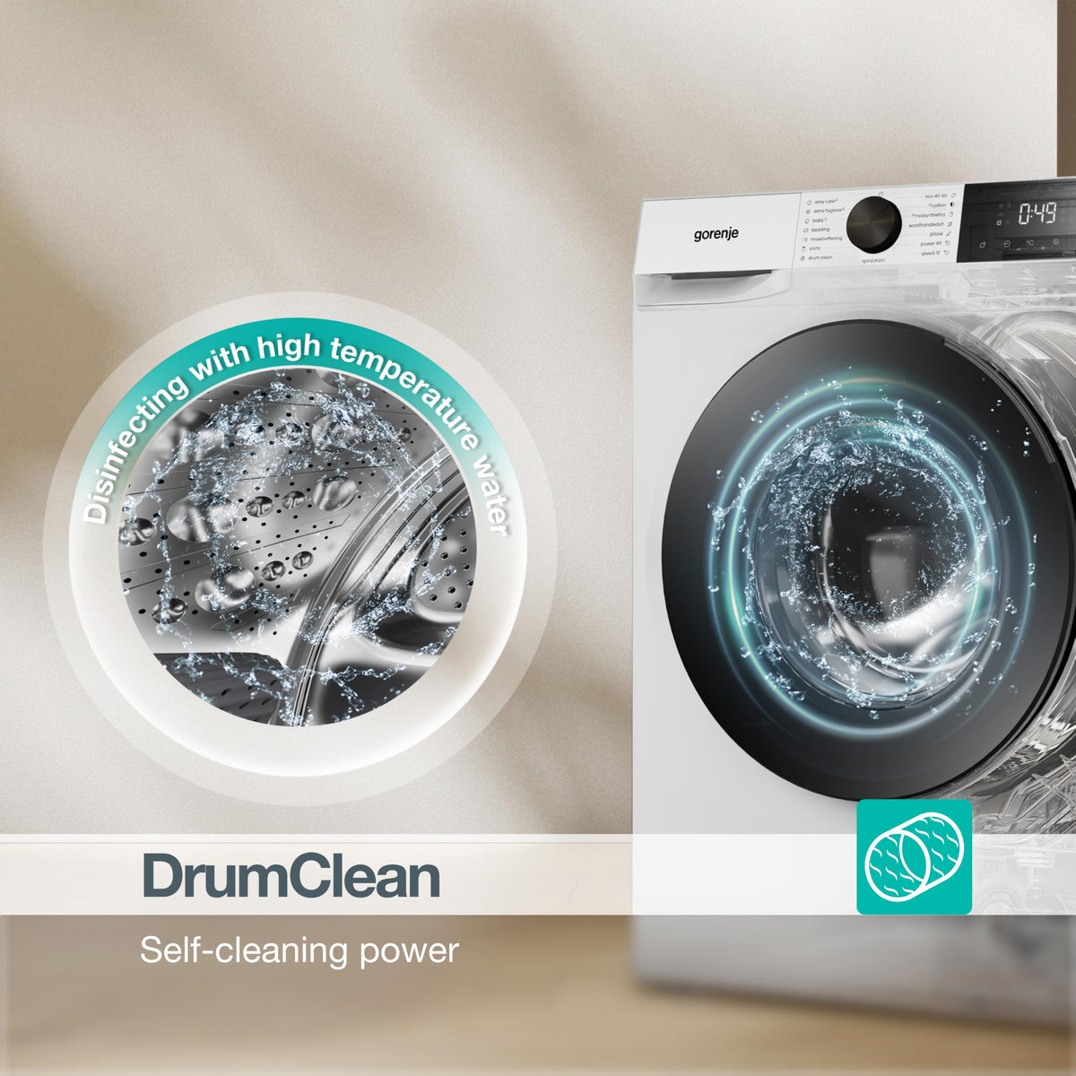 Gorenje 11 kg 1400 rpm Freestanding Washing Machine, White - WG2P114A22/UK
