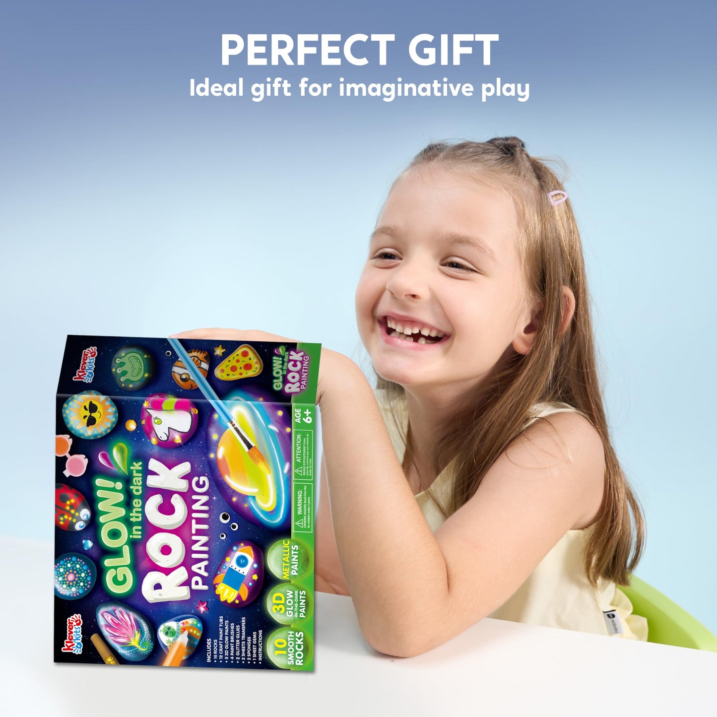 JOYIN Klever Kits Rock Painting Kit, Creativity Arts & Crafts, DIY Supplies,Spring Crafts for Kids,Decorate Your Own Painting Craft,Family Outdoor Indoor Activity Birthday Presents