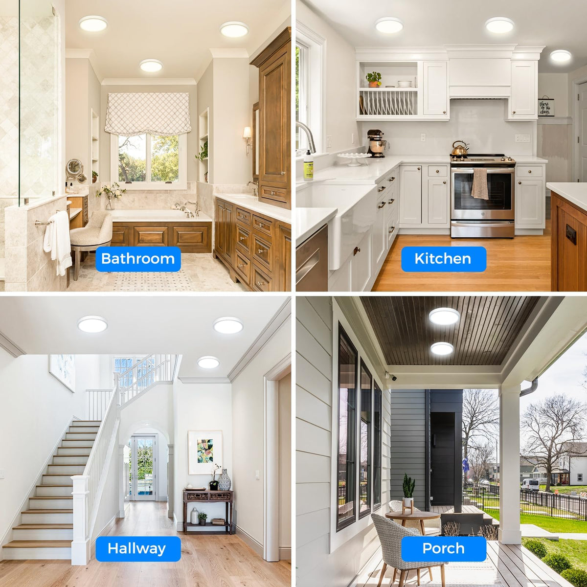 Peasur Bathroom Light, 3000K/3500K/4000K/5000K/6500K 5 Color Temperature