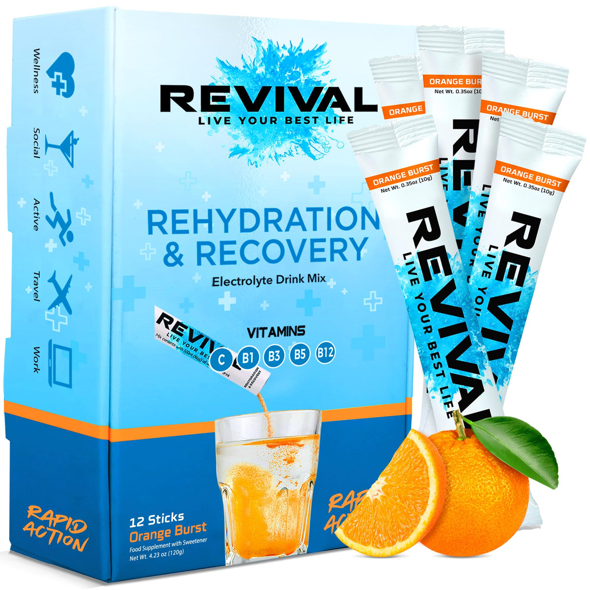 Revival Rapid Rehydration Electrolytes Powder