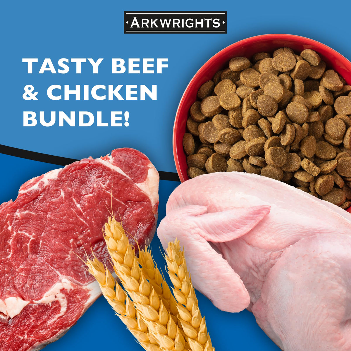 Arkwrights Complete with Beef Dry Dog Food 15kg - Complete Nutrition for Working and Sporting Adult Dogs - Healthy, Nutritious Dry Dog Biscuits
