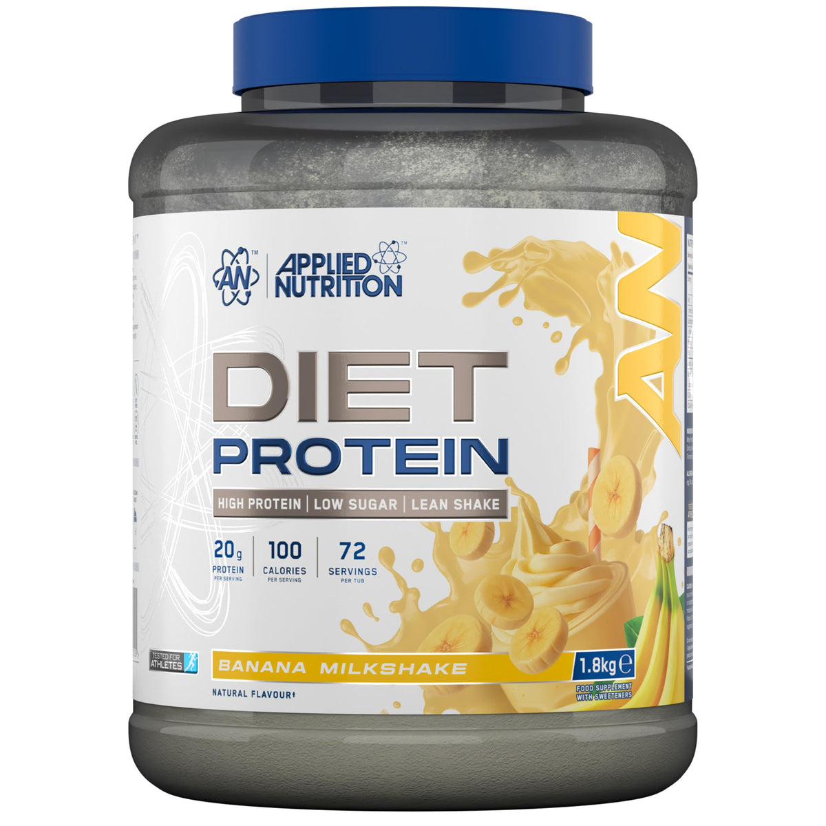 Applied Nutrition Diet Whey - High Protein Powder Supplement, Low Carb & Sugar, for Weight Management with CLA, L Carnitine, Green Tea (450g - 18 Servings) (Vanilla)