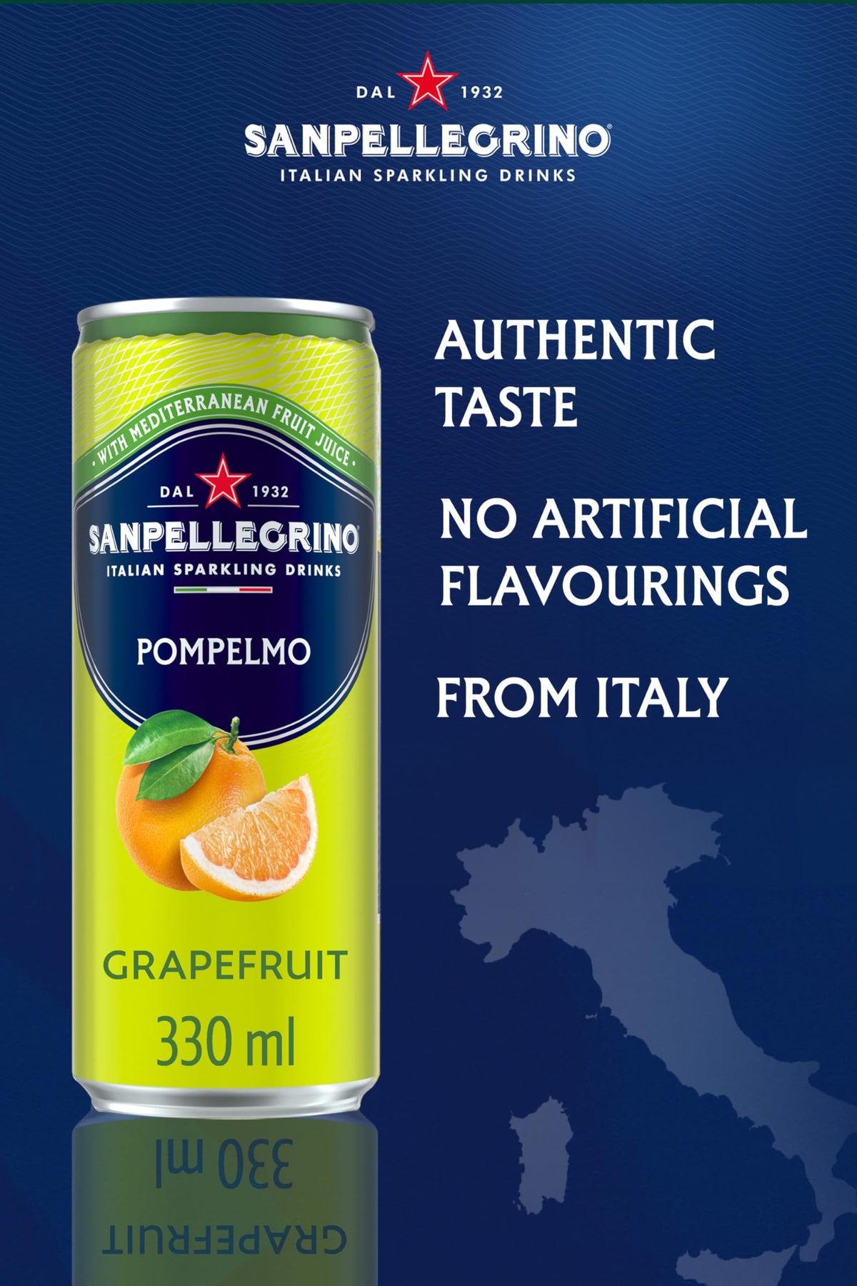 San Pellegrino Italian Sparkling Drinks Tastefully Light Sparkling Orange Canned Soft Drink 12 x 330ml | 64k Cals per Can (Pack of 2)