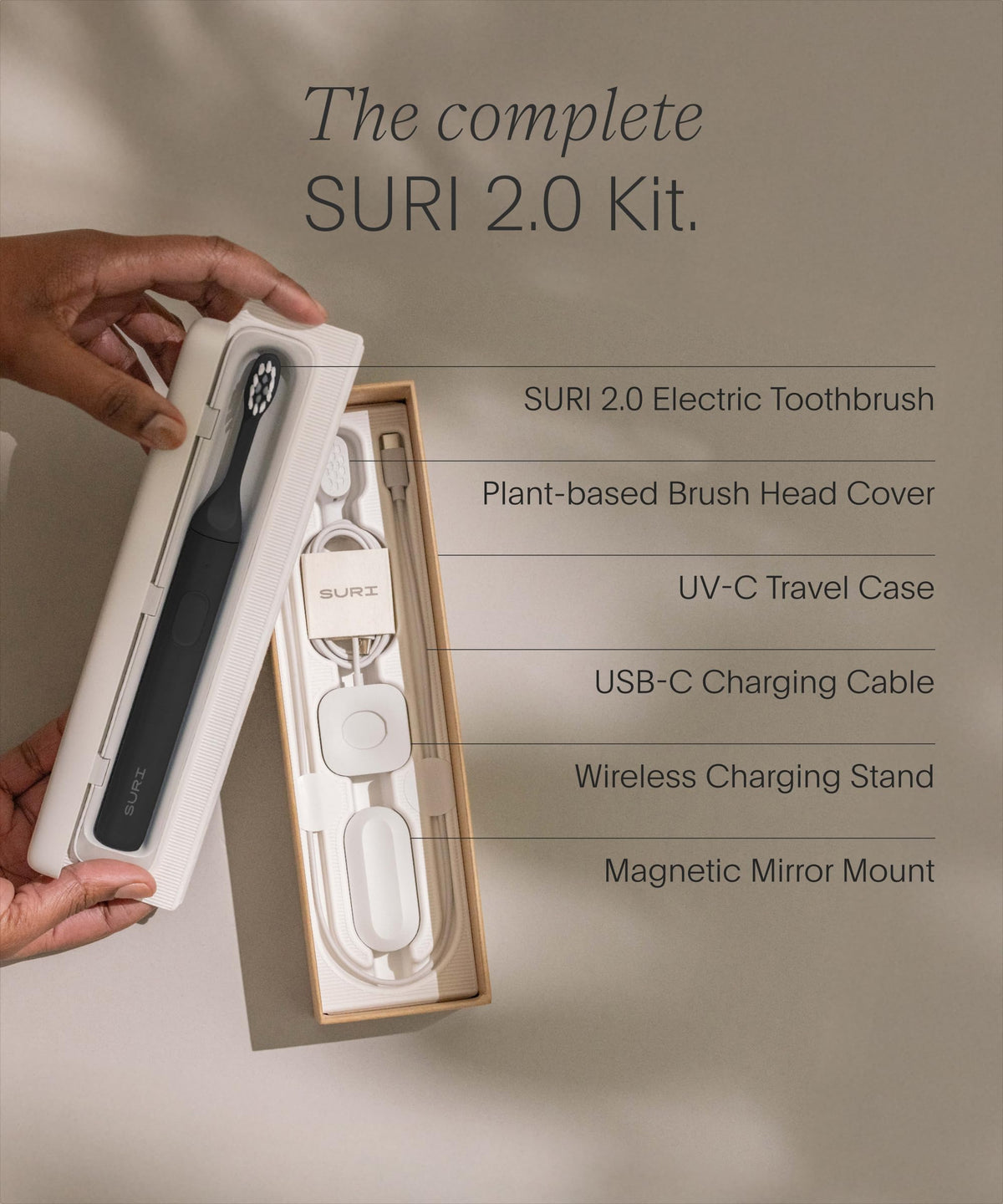 SURI Recyclable Electric Toothbrush Heads | Core & Pro Compatible | Long Lasting Replacement Heads | Pack of 3 | Winter Fern