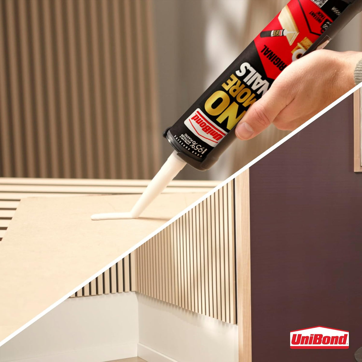 UniBond No More Nails Original, Construction Adhesive, White, 1 x 280 g
