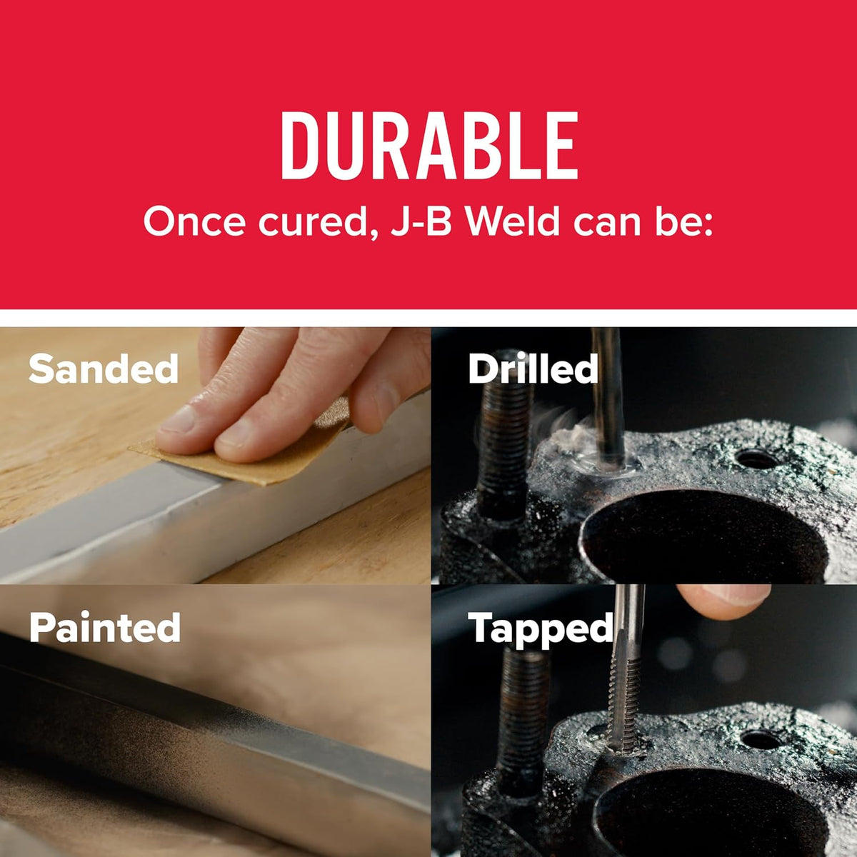 J-B Weld™ Syringe Original Cold-Weld™ Two-Part Epoxy System, Ultra-Fast Setting Time, High Strength, Suitable for All Metals and Other Materials, Dark Grey 25ml