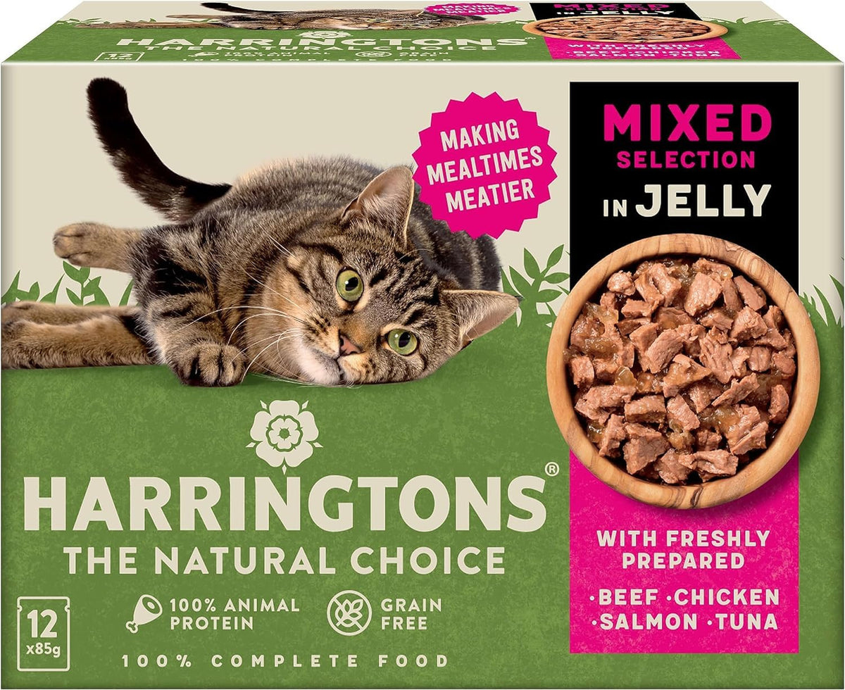 Harringtons Complete Wet Adult Cat Food Pouch Mixed in Jelly Pack 40x85g