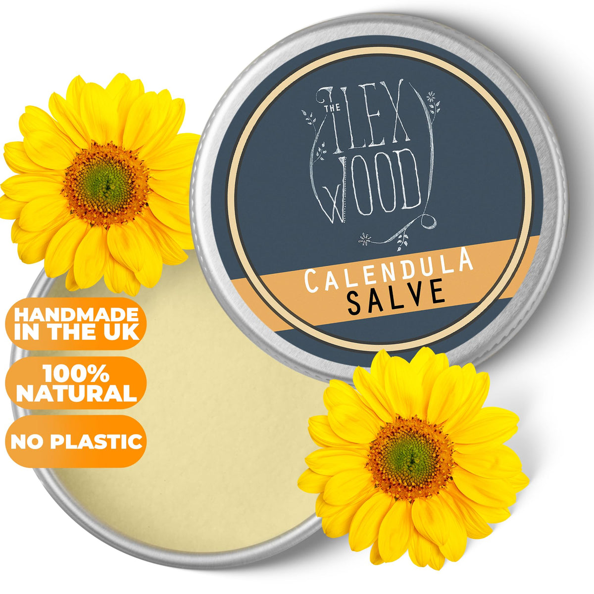 The Ilex Wood - Herbal Salve Gift Set - 100% Natural Handmade, Cruelty & Plastic Free. Skin irritation, scrapes, bites, stings soothes rashes, itching, dry skin, eczema, chapped hands. 3 x 100ml