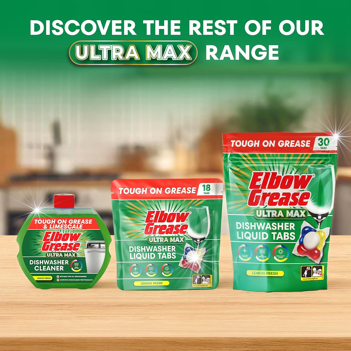 Elbow Grease Ultra Max Dishwasher Cleaner (Lemon, 250ml)